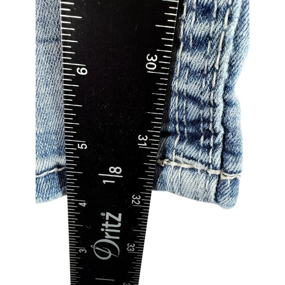 BKE Alec Jeans Mens 28x32 Blue‎ Cotton Low Rise Slim Fit Straight Leg Whiskered